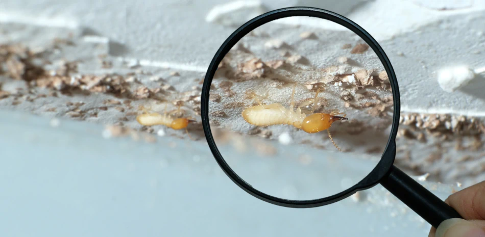 termites eating wood